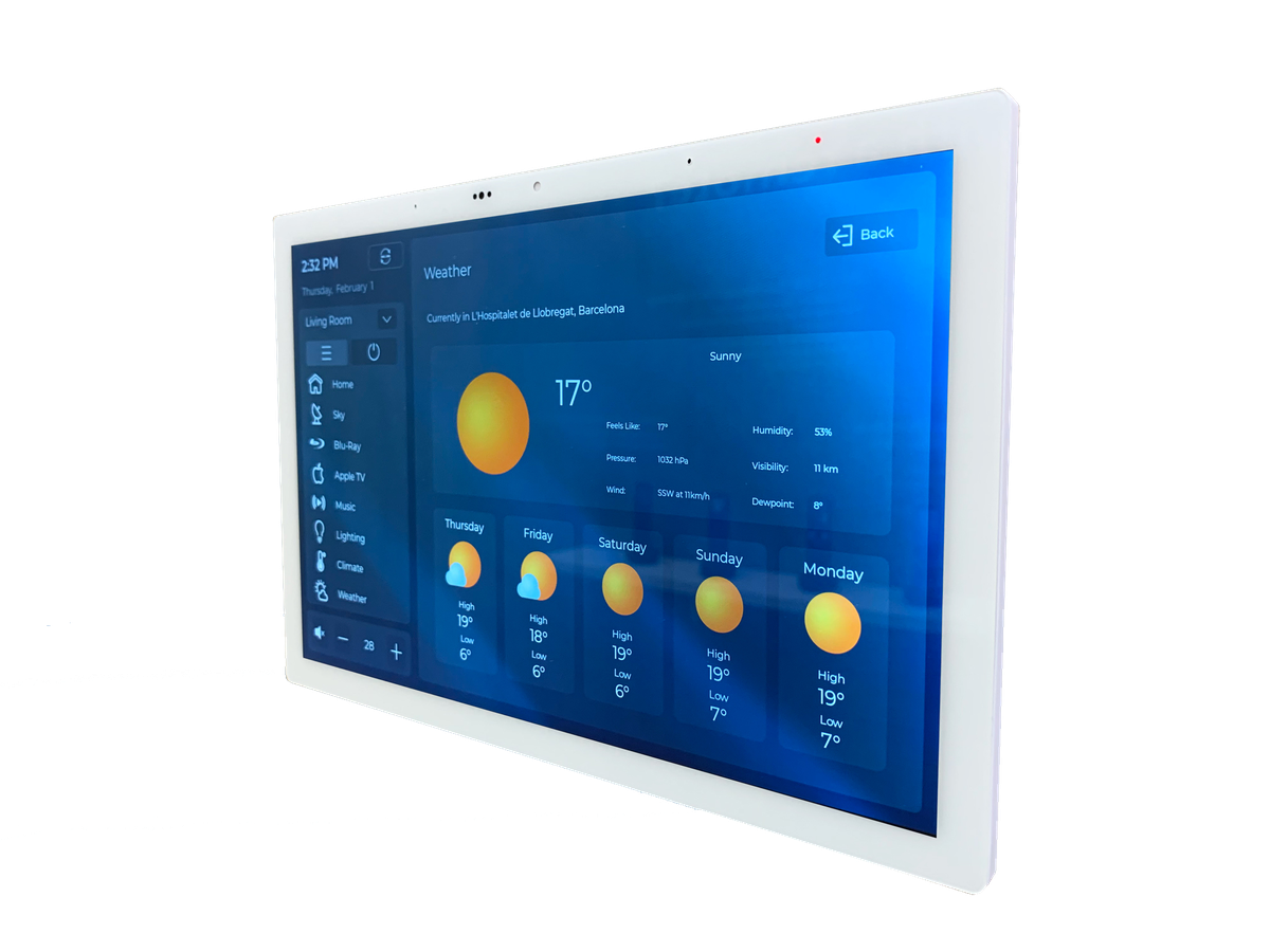 IST-10-W, 10" Touchpanel - Surface Touchpanel in White