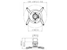 PPC 1585 - Projektor Deckenhalter 85-135cm, Silber