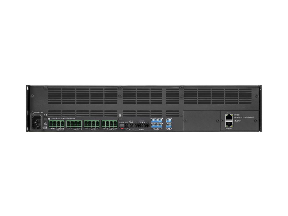 PA 8800 DANTE - 'Amplificateur de puissance, 19'', 2 UH,