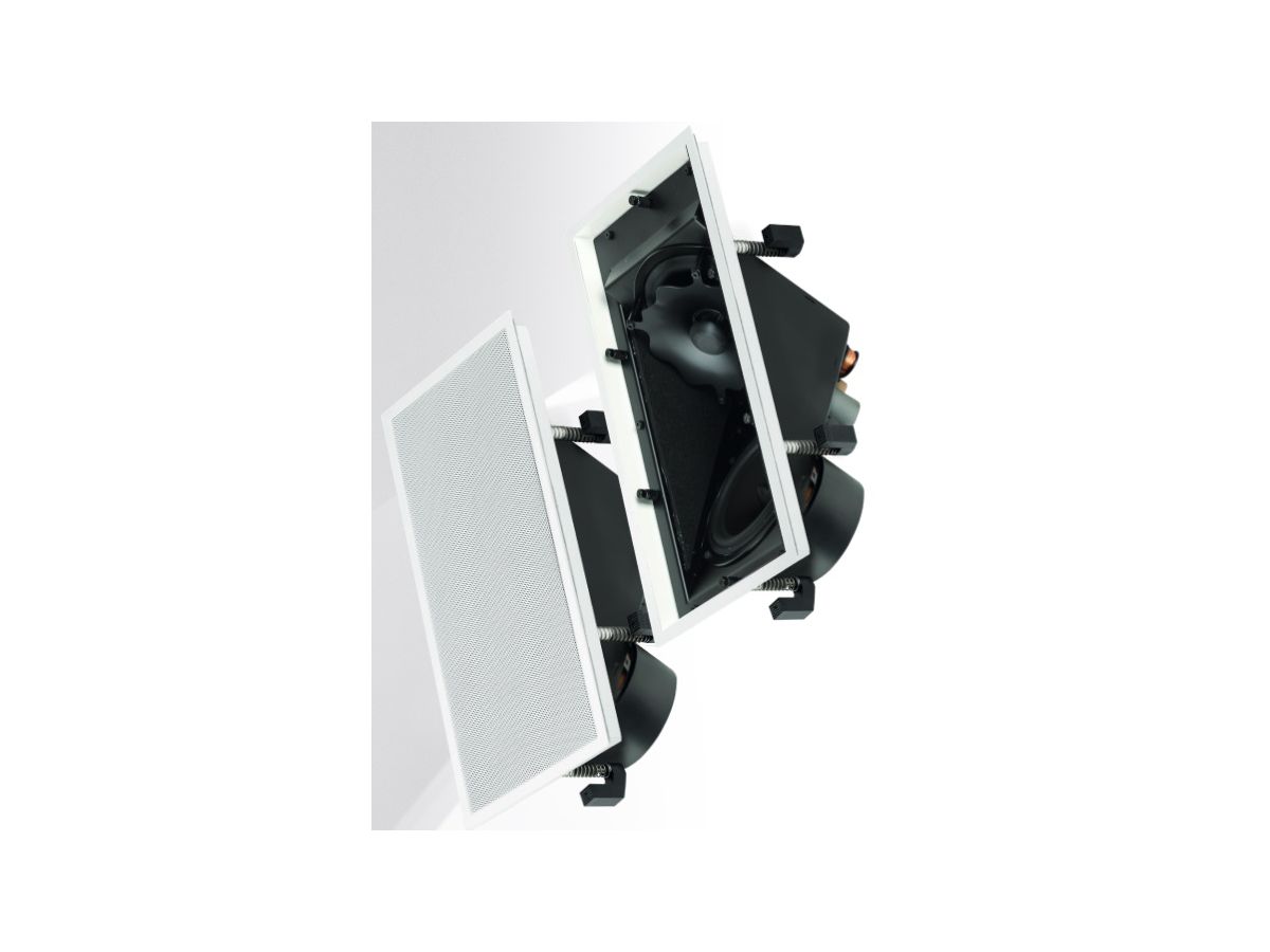 DE 300 FR blanc - Enceinte frontale encastrable 3 voies, r