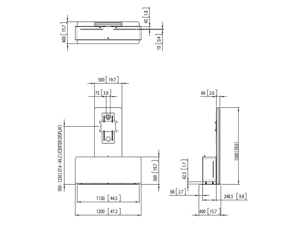 PVF 4112 - Videokonferenzmöbel, Silber
