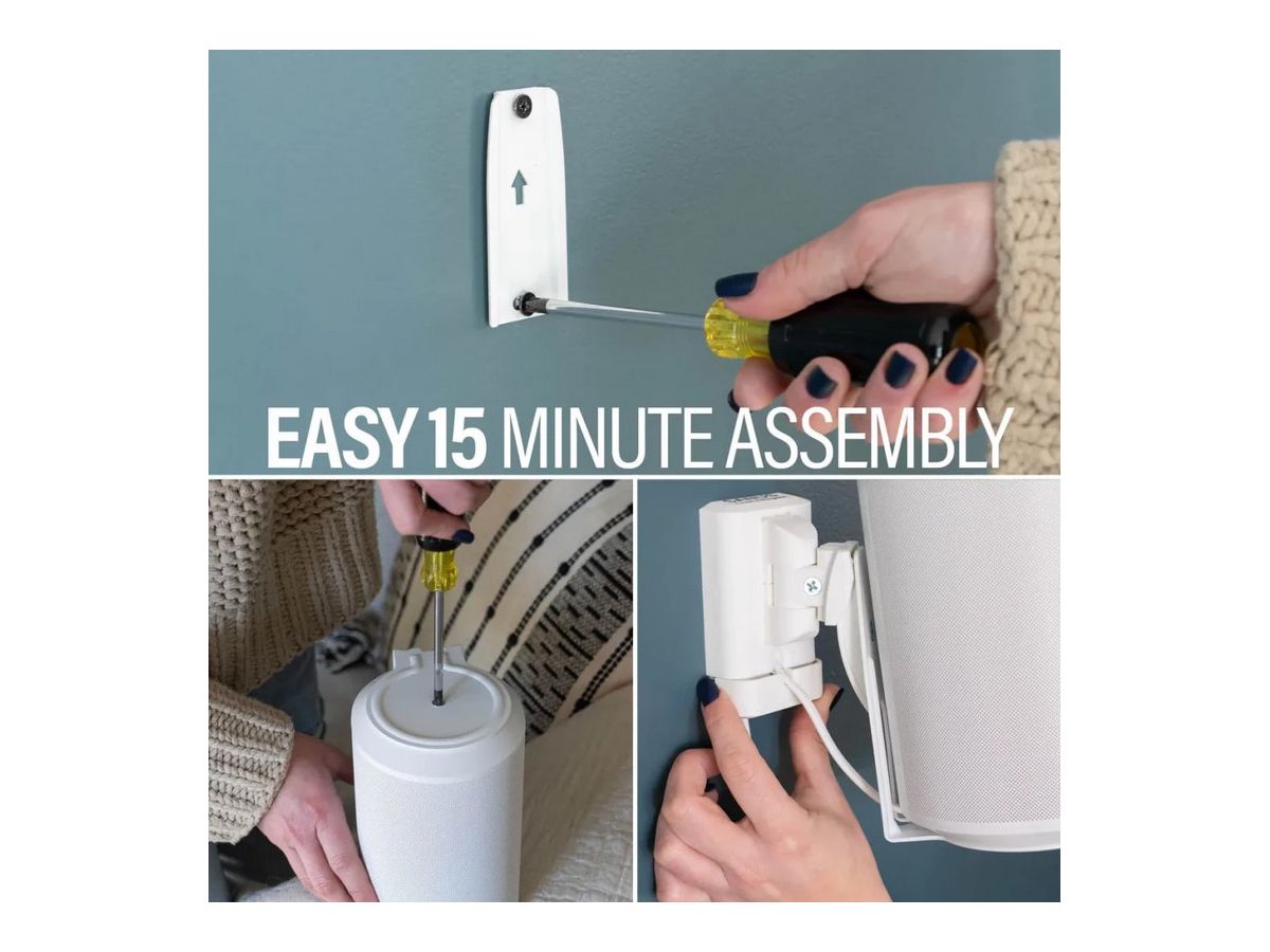 WSWME12-W2 - Support mural Sonos Era 100, blanc, Pair