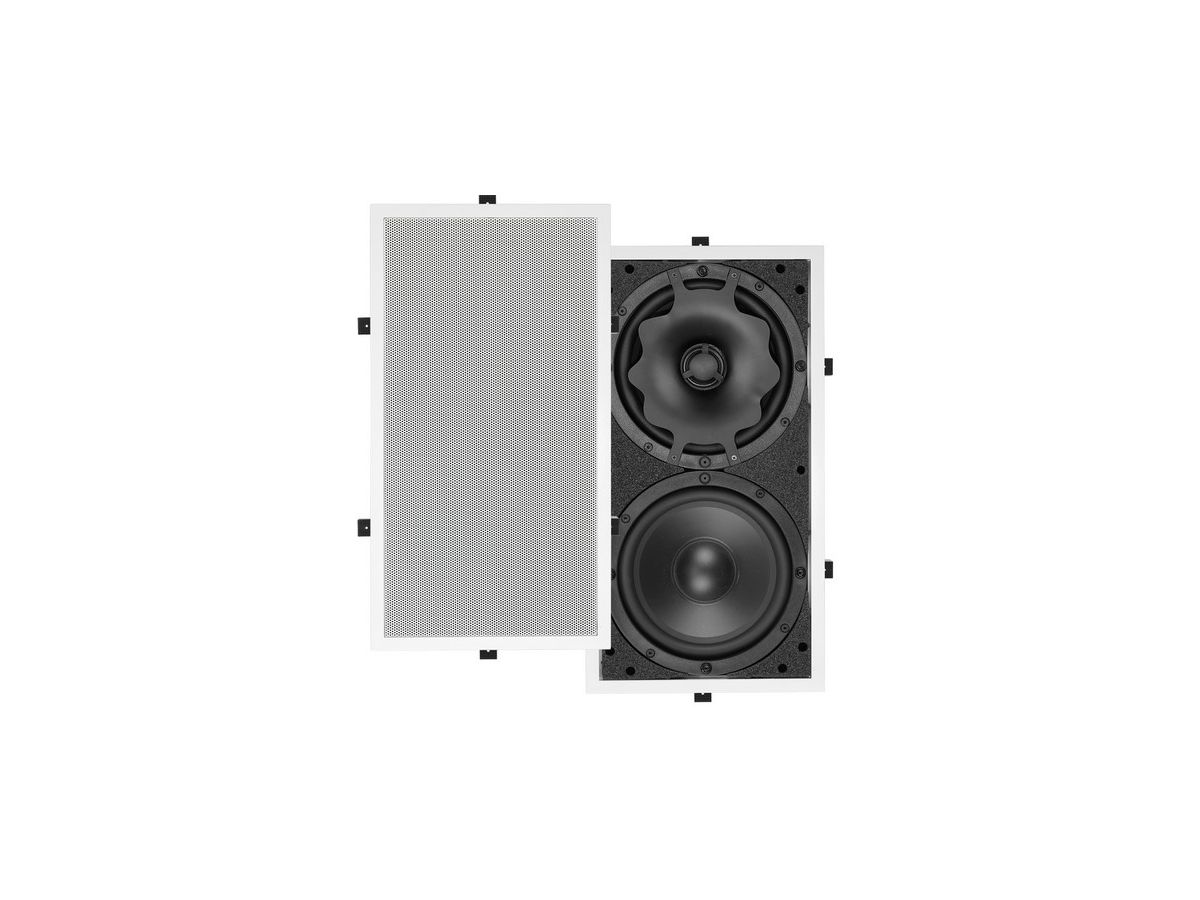 DE 300 CDR blanc - Haut-parleur encastrable à 3 voies, rect