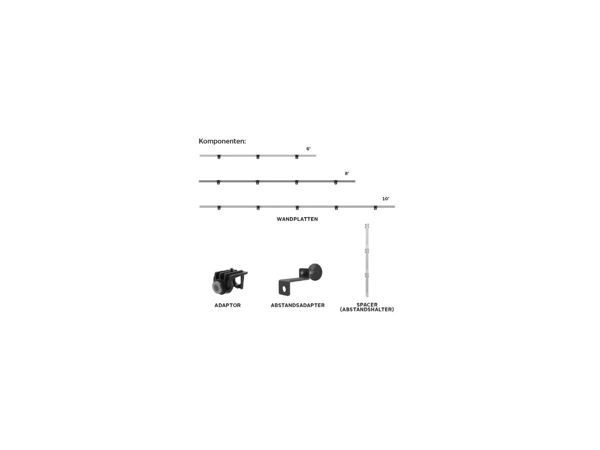 5x5 Kitted Universal Wall Mount - for Unilumin UPanelS-Black