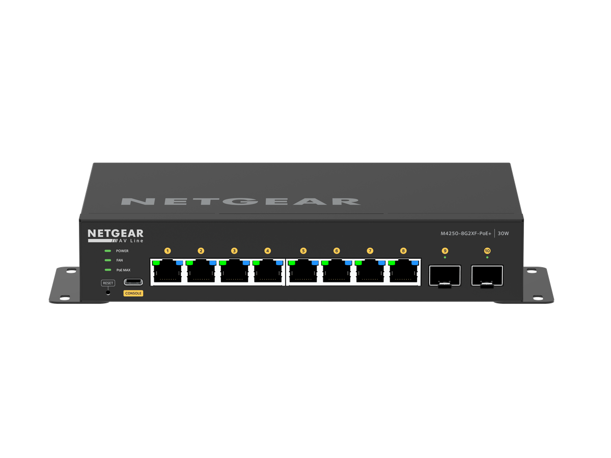 M4250-8G2XF-PoE+ 8x RJ45, 2x SFP+ - Network Switch 8x PoE 220W