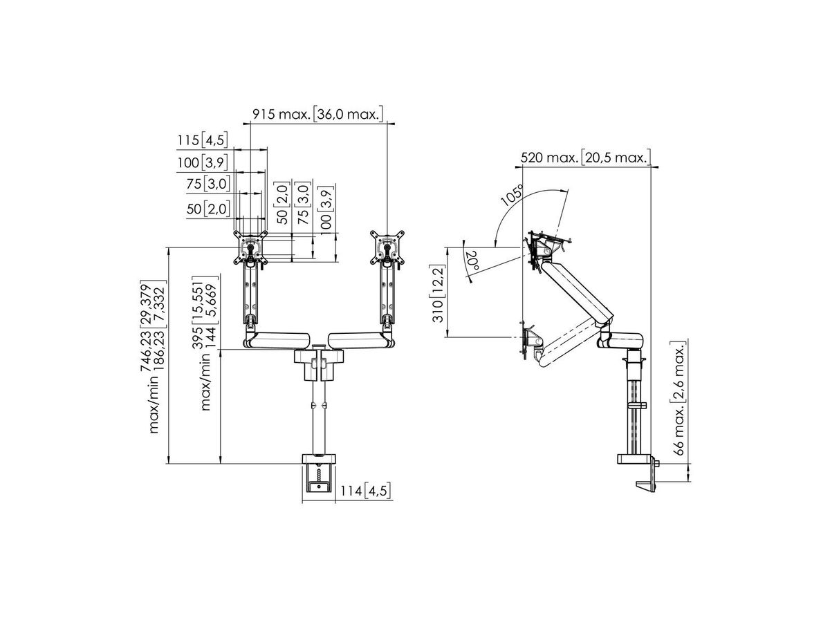 MOMO 4237 - Monitorhalter Motion Schwarz