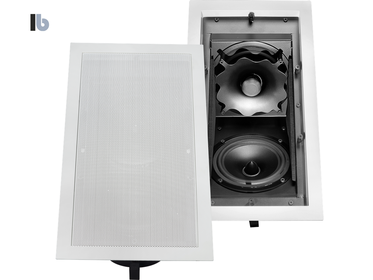 DE 300 FR blanc - Enceinte frontale encastrable 3 voies, r
