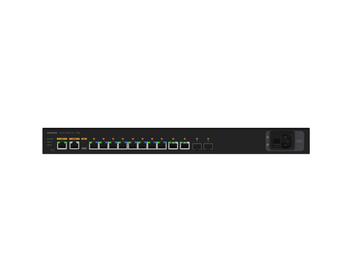 M4250-10G2XF-PoE+ 10x RJ45, 2x SFP+ - Network Switch 8xPoE 240W