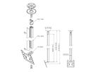 CT 243022B - Deckenh. drehbar Säule 300cm, 200x200 Sz
