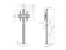 FM 2044S - Bodensäule 200cm, 400X400 Silber