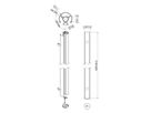 PUC 2422 - Tube plafond Connect-it 220 cm, argent