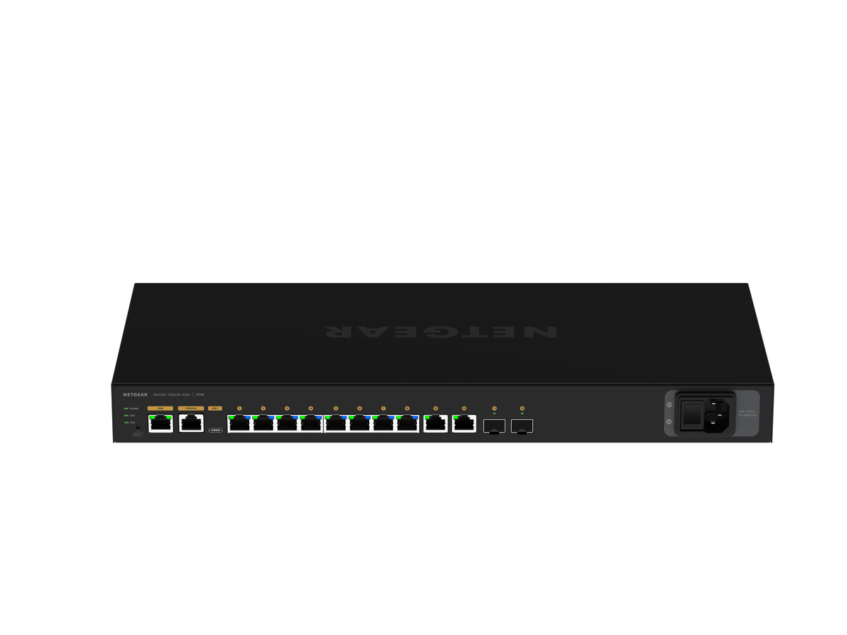 M4250-10G2XF-PoE+ 10x RJ45, 2x SFP+ - Network Switch 8xPoE 240W