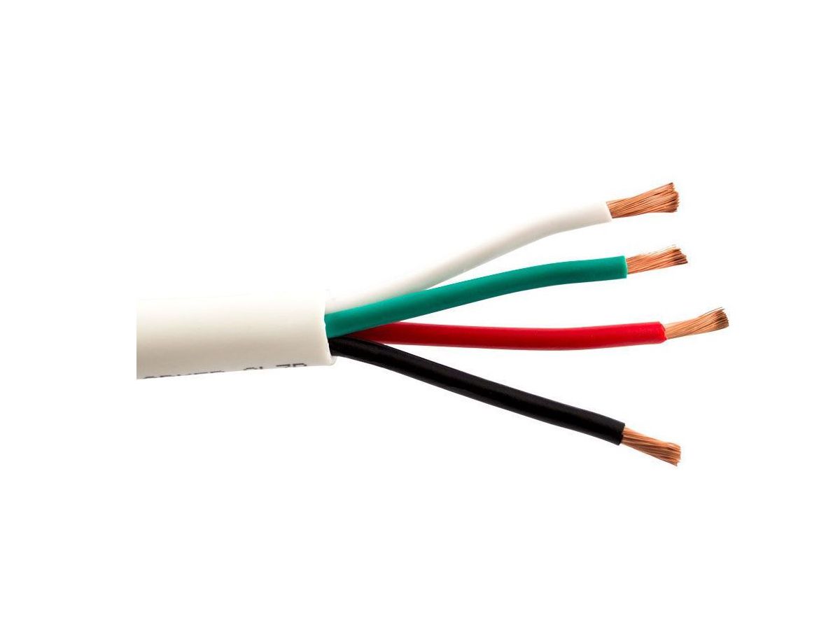 Pro SPEAKER CABLE - Blanc / 4 x AWG12 - 12/4OFC-HD-WT-D Rouleau de 152m