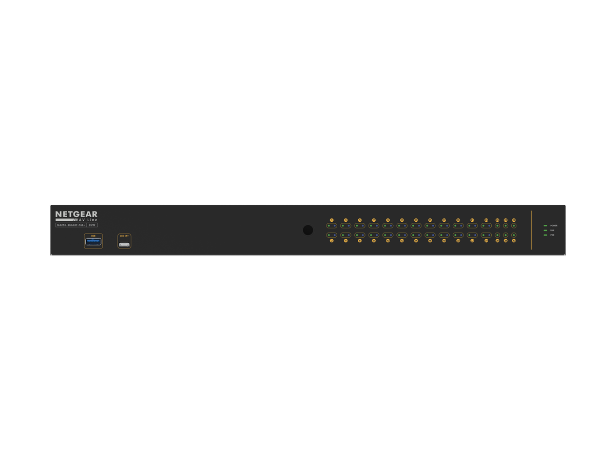 M4250-26G4F-PoE+ 26xRJ45+ 4xSFP Port - Network Switch 24x PoE, 300W