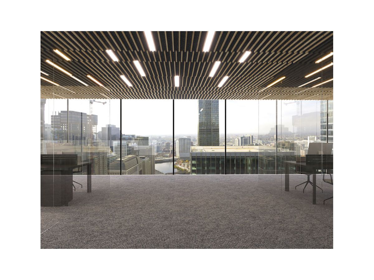 MICROBAFFLE acoustic wall - fiber black - 60x120cm 4-point suspension