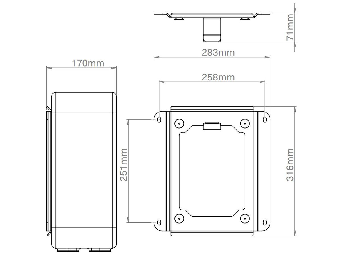 MS71B - Premium support pour Sonos Sub