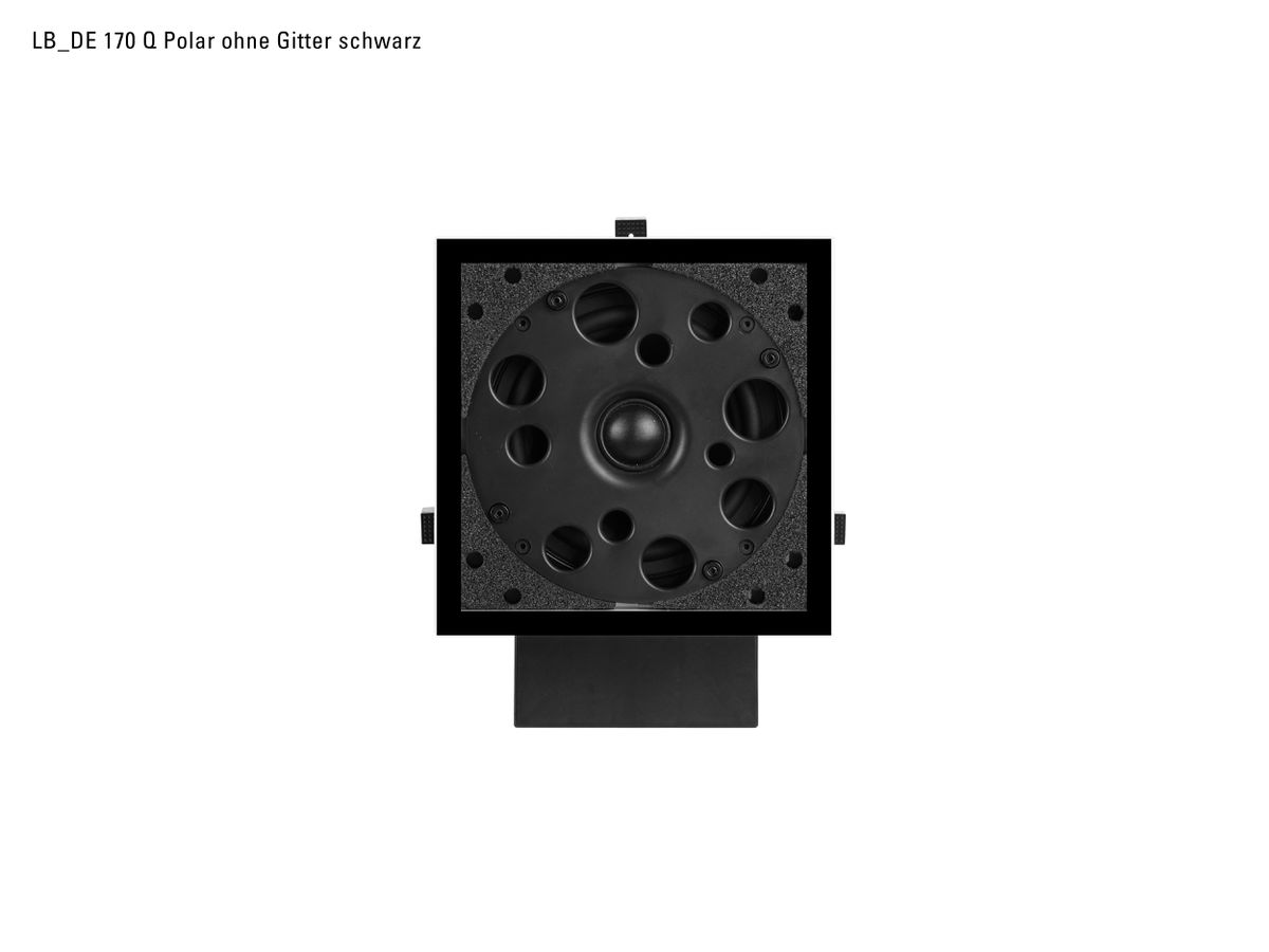 DE 170 Q Polar noir - Enceinte encastrée à 2 voies, carrée, 8