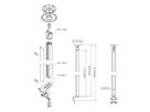 CT 241511B - Deckenh. drehbar Säule 150cm, 100x100 Sz