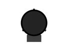 DE 200 CD noir - Haut-parleur encastrable à 2 voies, rond
