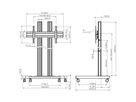 TD 1884S - Trolley 2 Säulen 180cm, 800x400 Silber