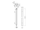 PUC 2408 - Tube plafond Connect-it 80 cm, noir