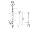 CT 241522B - Deckenh. drehbar Säule 150cm, 200x200 Sz