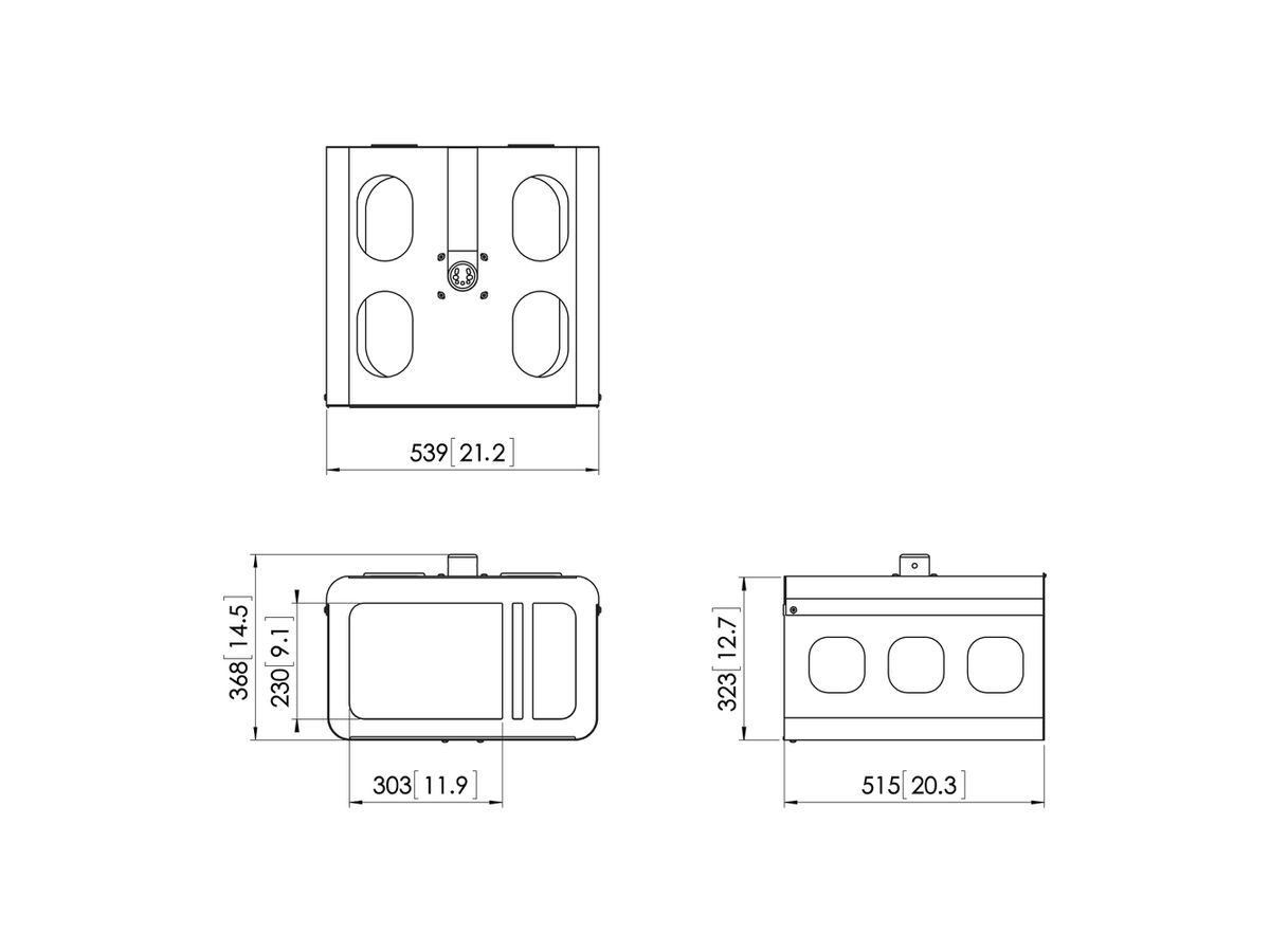PPA 320 - Boîtier antivol projecteur L, argent