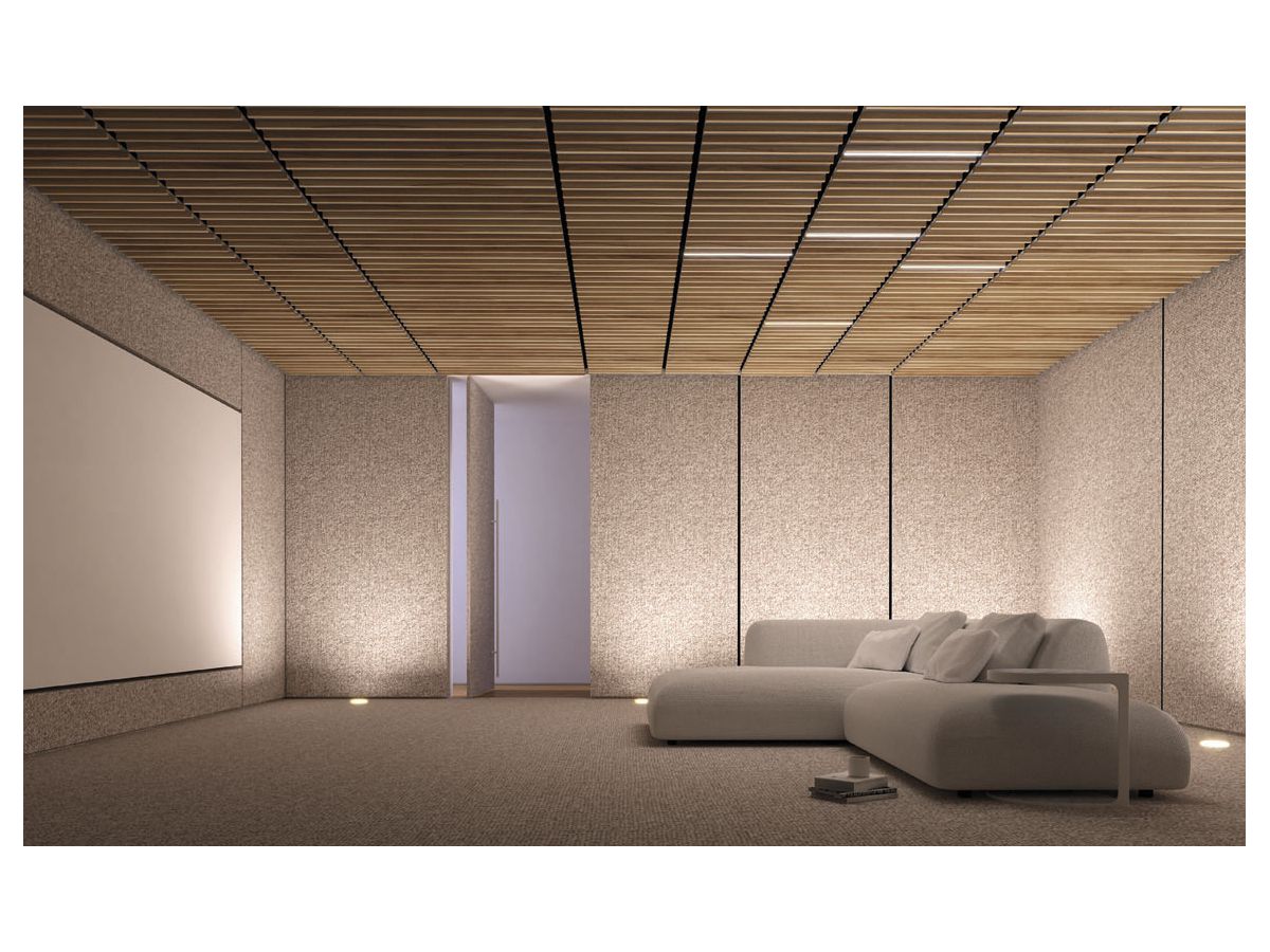 MICROBAFFLE acoustic wall - fiber black - 60x120cm 4-point suspension