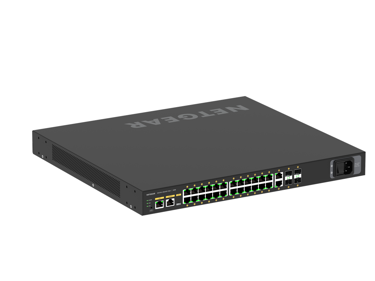 M4250-26G4F-PoE+ 26xRJ45+ 4xSFP Port - Network Switch 24x PoE, 300W