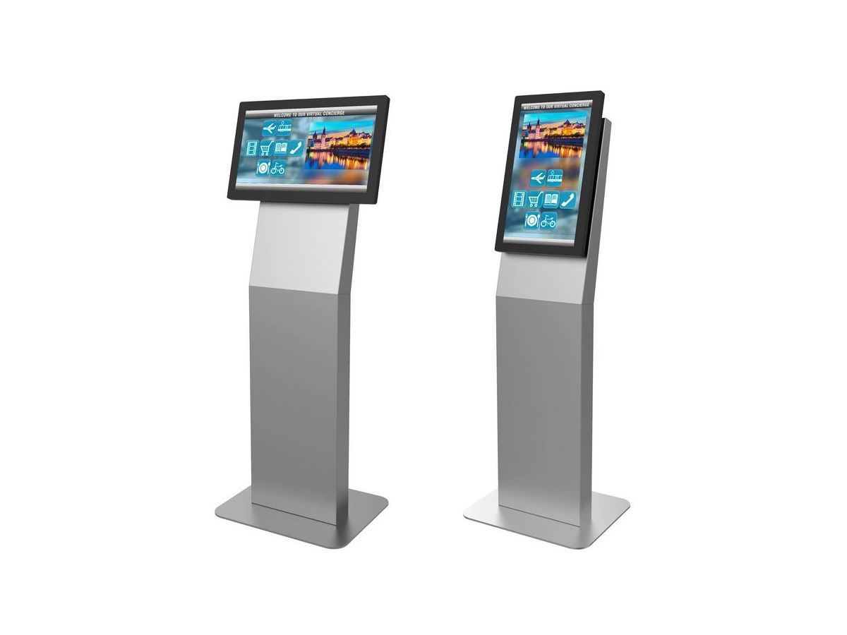 KIP-522-S-EUK - 15"-32" Landscape / Portrait Kiosk argen