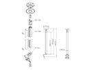 CT 240811B - Supp. Plaf. pivot. 80cm, 100x100 noir