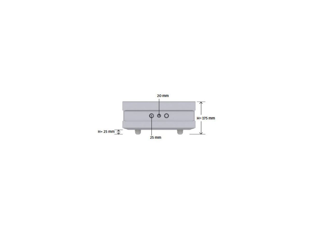Boîtier d'encastrement taille L pour - plafonds en béton, adapté à un 6" 215mm