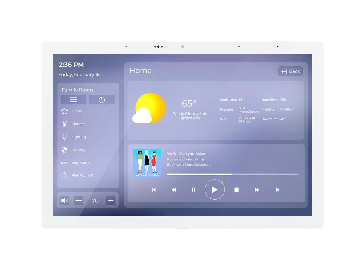 IST-10-W, 10" Touchpanel - Surface Touchpanel in White